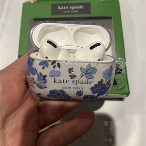 Kate Spade Floral Apple AirPods Pro Headphone Bag Charm Case Ear Buds Phone Boho